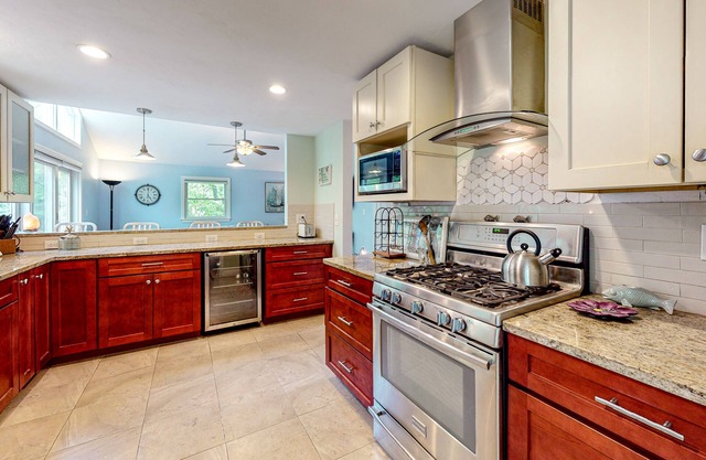 Dog-friendly home with great deck & association beach on Mashpee Pond