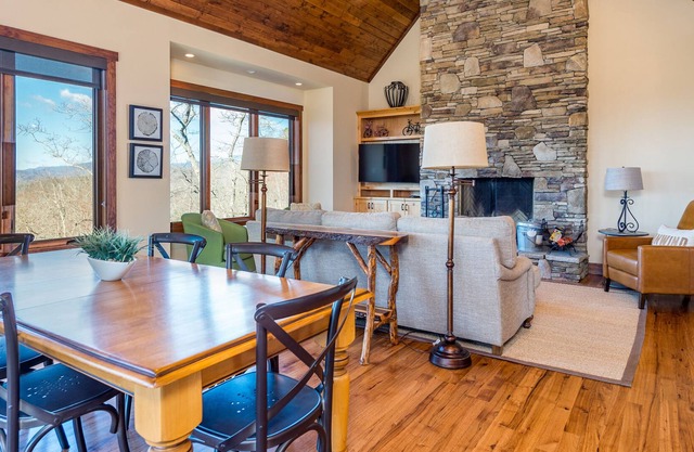Dog-friendly Sutton Knob home with spectacular Pisgah views & screened-in porch