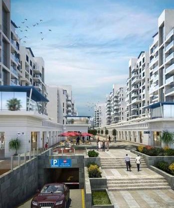 Down Town New Alamien overlooking iconic towers, hotels and sea