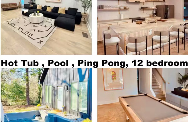 Elegant Modern Scandinavian Compound HOT TUB 12 bedrooms 6 bath Atlantan