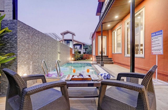 Elivaas Irene Jade 3BHK Pvt Pool Garden with Balconies