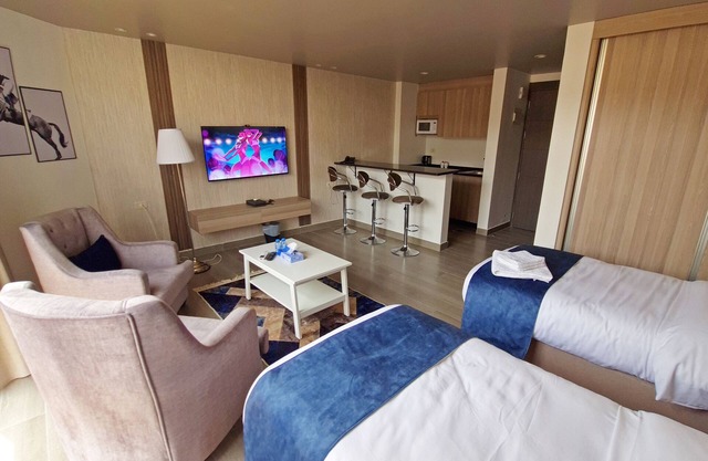 Enjoy a luxurious and comfortable stay at Red Carpet Hotel Apartments.