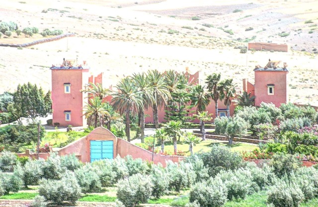 EXCLUSIVE, Authentic Berber Kasbah, view on the Atlas, hammam, swimming pool .