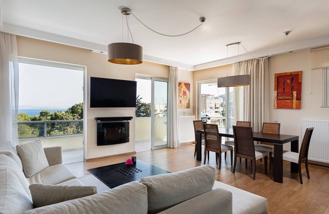 Exquisite Athens Apartment | Elysian Penthouse | 2 Bedrooms | 360° Balcony.