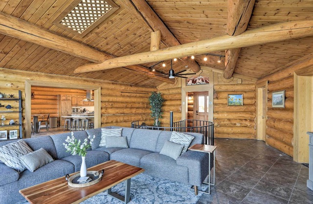 Fairbanks Log Cabin w/ Waterfront Deck & Views!