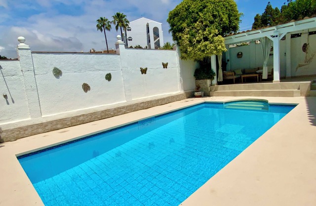 Family villa in La Cala de Mijas with pool, walk to beach, restaurants, shopping