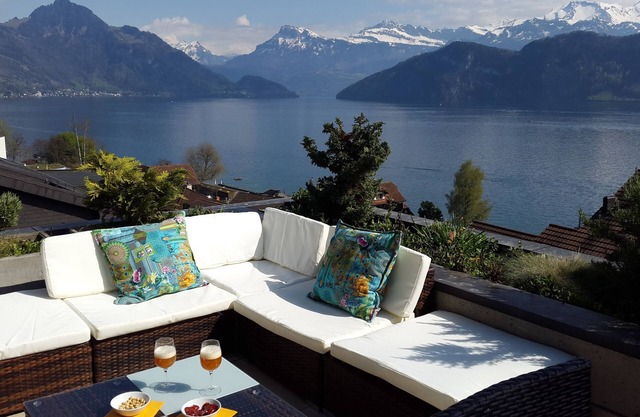 Fantastic mountain and lake view