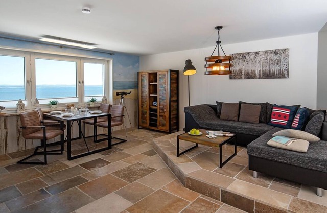 Fantastic sea view over the east side to the islands of Foehr and Amrum.