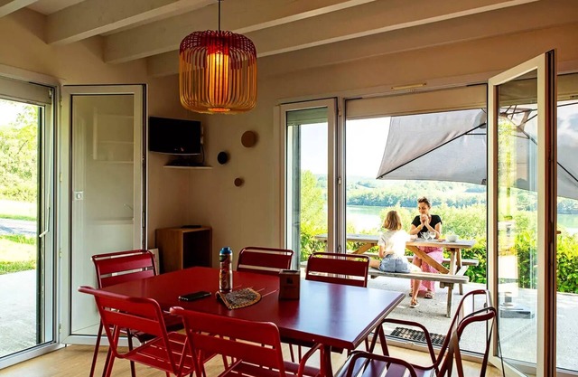 Ferienhaus 32m2 Seeblick (1Schlafzimmer) + offene Terrasse + LV + TV 5 Personen