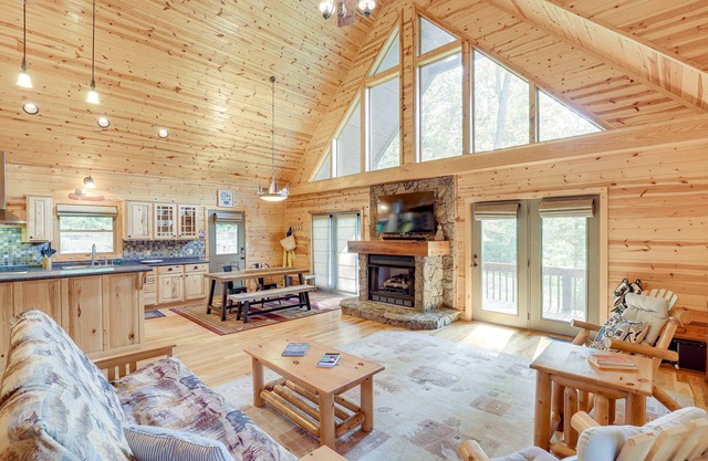 Fire Pit & Views: Picturesque Cabin in Burnsville!