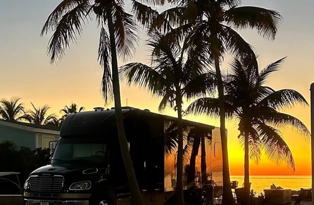 Florida Keys waterfront RV site with sunset views in Resort style community