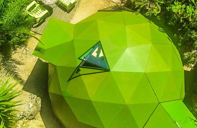 Geodesic Dome Ecoart, CUPULA WOODEN SEA