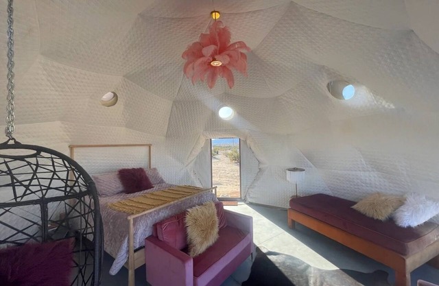 Glamping in a Geodesic Dome