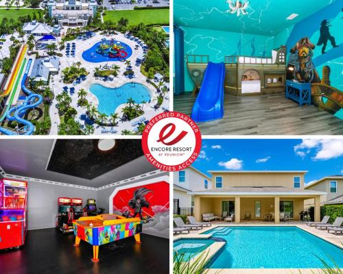 Glorious Home Near Disney With Game Room, Themed Rooms, Waterpark & Resort Access At Encore Resorts Reunion - 7643Wi