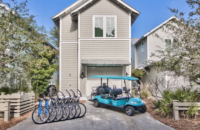 Golf Cart & 7 Bikes! Access 4 WaterColor Pools, Beach Club & Camp Watercolor! - Blessed Beaches 30A