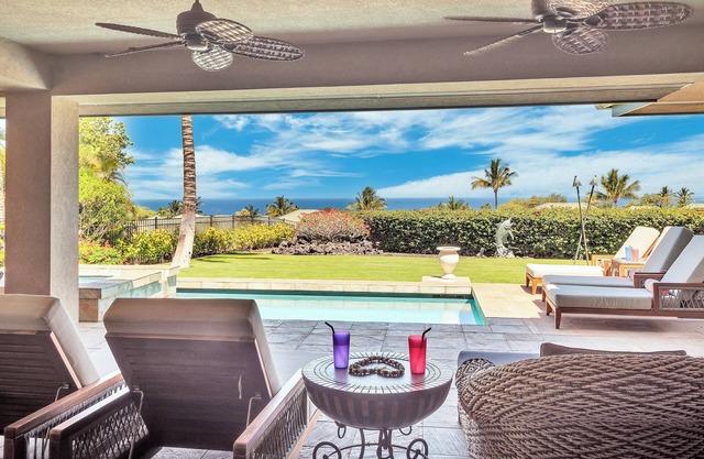 Gorgeous Ocean View Villa with Heated Pool/Spa, Mauna Kea Club Member