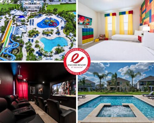 Grand Home Near Disney With Private Pool, Media And Themed Rooms With Waterpark & Resort Access At Encore Resorts Reunion - 360Bu