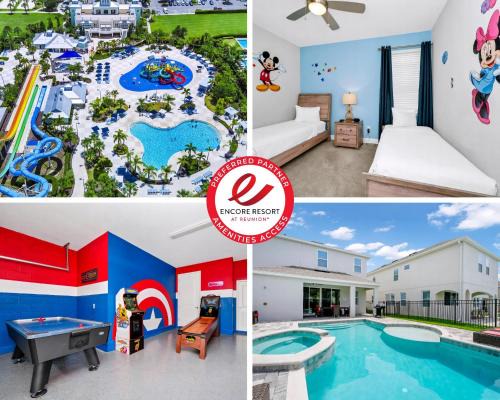 Grand Home Near Disney With Private Pool, Air Hockey Table And Waterpark & Resort Access At Encore Resorts Reunion - 401Sf