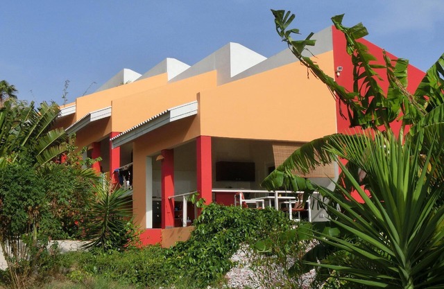 Great flats in the tropical garden with pool