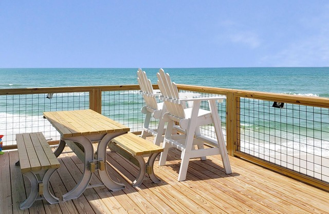 Gulf Front Home with Million Dollar views! Directly on the beach, steps to the water.