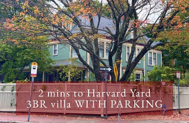 Harvard Sq 3BR House w/parking