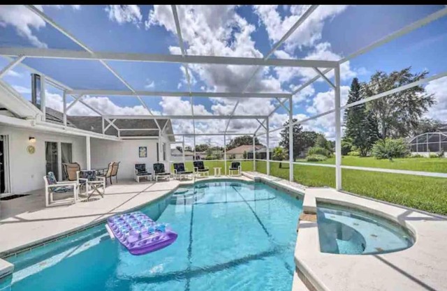 heated pool, spa and game room
