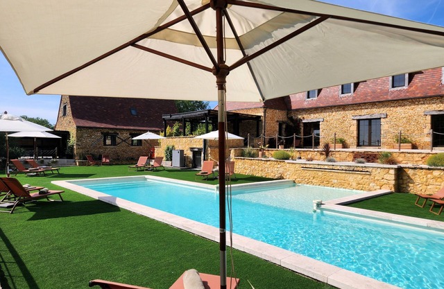 Hilltop Gîte with Heated Saltwater Pool & Stunning Valley Views”