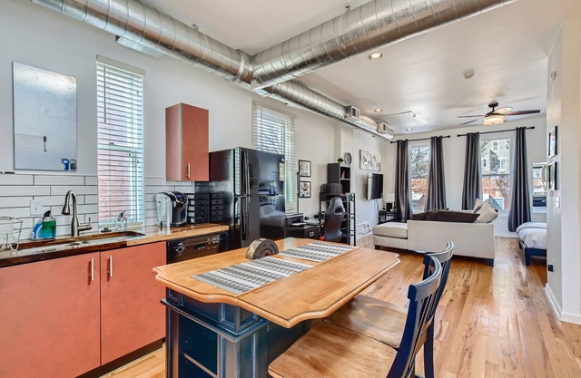 Historic Charm in LoHi! Top-Floor Corner Studio, Private Entry, Deck, Laundry
