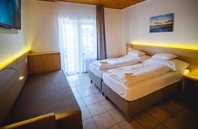 Hotel room in a guest house with panorama and breakfast