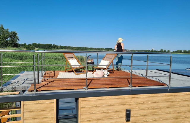 Houseboat in Łazy by Lake Jamno
