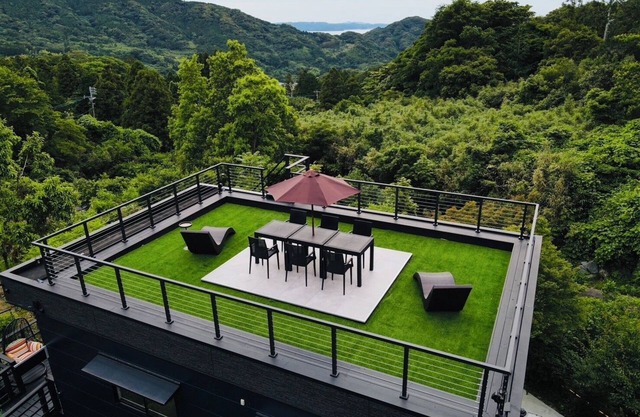 Itoshima at the foot of the sky! Rooftop panoramic miraculous view, outdoor hot spring, sauna with spectacular view, BBQ, 16 people or more, 6 parking spaces, pets