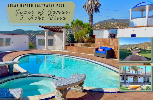 Jamul's Jewel: 9 ACRES,Hilltop,Heated Salt Pool,Spa,City & Mtn. Views,B-Ball Court,Grill,Horseshoes