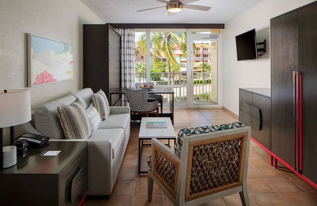 La Cabana Resort in beautiful Aruba, 1 Bd, 1 full bath suite with balcony.