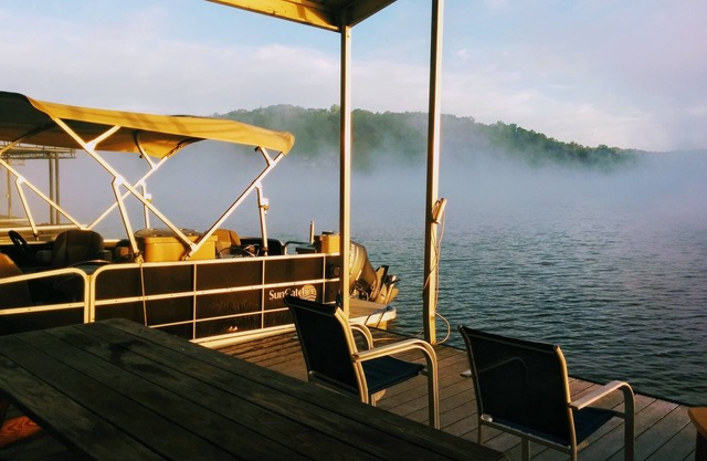 Lake views galore from balconies right on the lake and drought-proof deep water