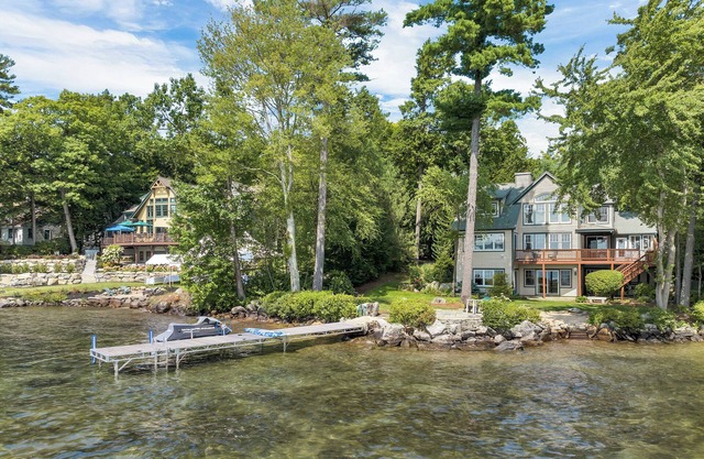 Lake Winnipesaukee Home with Dock and Sunset Views