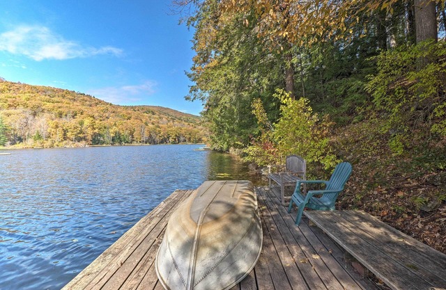 Lakefront Berkshires Retreat w/Deck, Dock & Boat!