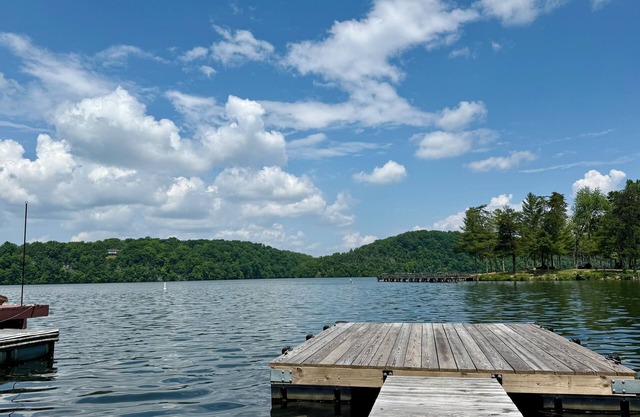 Lakefront home in Radford with private dock, large deck, and great views