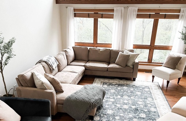 Large home in quiet wooded area with hot tub, billiards, decks & fire pits