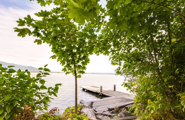 Large lakefront house with fireplace, gas grill & stunning lake views