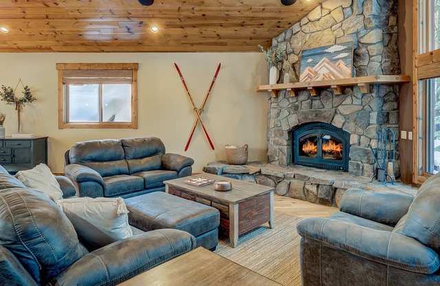 Lavish estate with luxe interior, loft, 2 W/Ds, grill, 2 kitchens, & fireplace