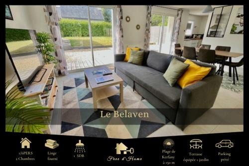 Le Belaven, Neuf, Cosy, Terrasse, jardin, Kerfany Plage, 1 à 6 pers