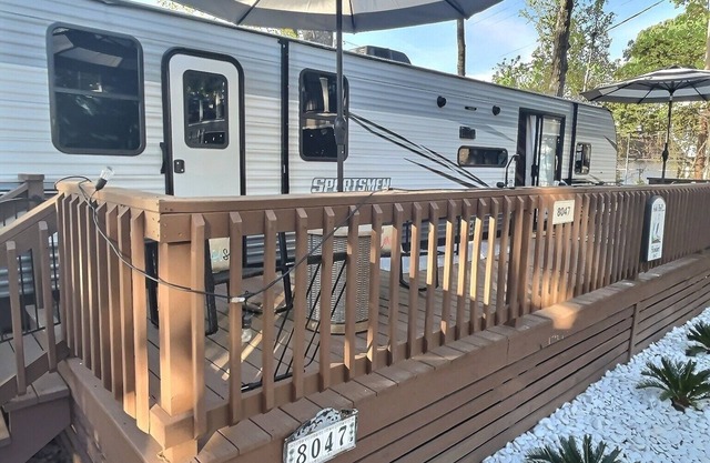 Let's Go Glamping! nSite 8047 - Ocean Lakes 2BR/1BA Camper with large deck
