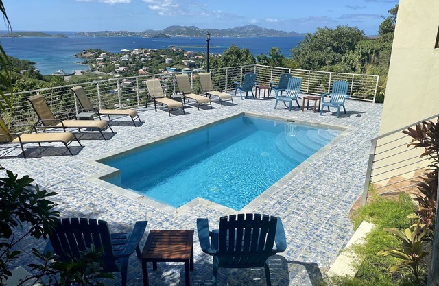 LUX 3 King BR Pool Villa with Generator overlooking Cruz Bay with amazing views