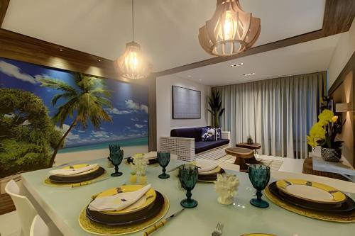Luxo Beach Park-MANDARA-4 Quartos AR/TV-"Pé na Areia" By HousingCeara