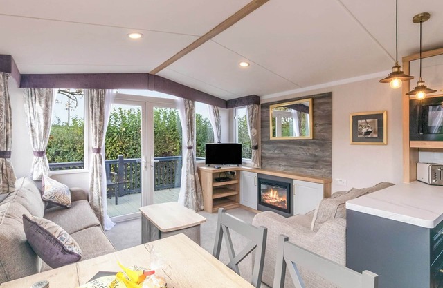 Luxurious and contemporary caravan.