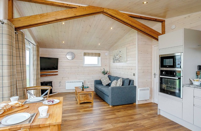 Luxurious and contemporary lodge with stunning countryside views.