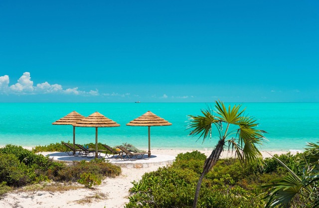 Luxurious Mediterranean Beach Front Villa Located On Long Bay Beach