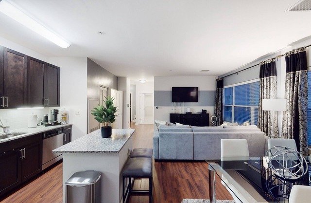 Luxury 2 bedroom - 2 bath w/garage parking & near train to Boston