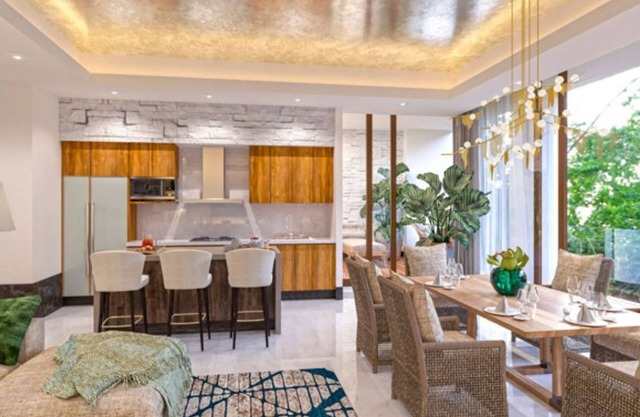 Luxury 3 BR in MX. Huge resort with all facilities onsite. Beach and pools.