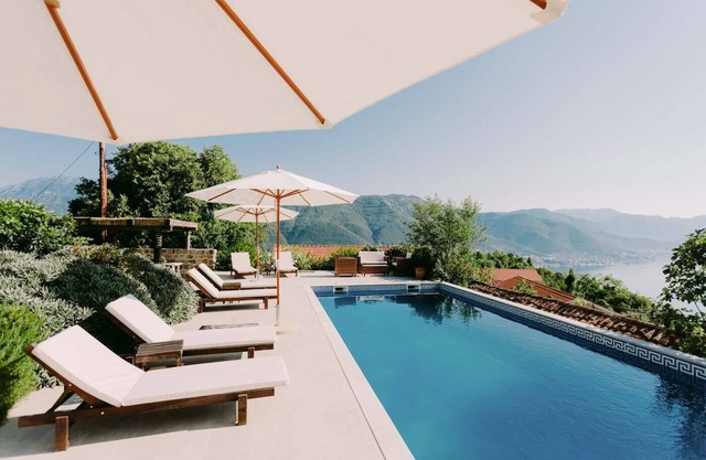Luxury 400 year old restored villa with 180 degree views across the Bay of Kotor